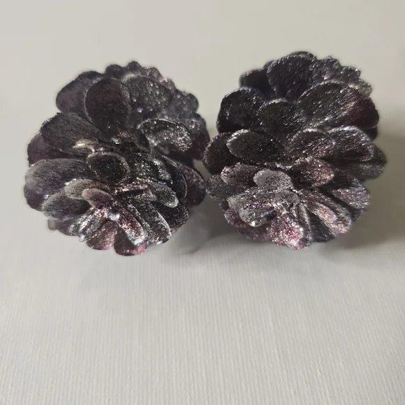 HANDCRAFTED Pinecorn Pierced Earrings HANDPAINTED Holiday Jewelry Accessories - Picture 12 of 15